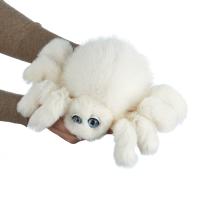 Фото мягкая игрушка паук из натурального меха кролика рекс и песца константин белый Holich Toys в разных ракурса