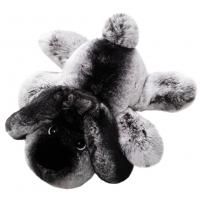 Фото мягкая игрушка собака из натурального меха вилли шиншилла Holich Toys в разных ракурса