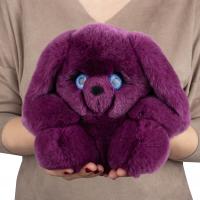 Фото мягкая игрушка заяц боня фиолетовый из натурального меха 