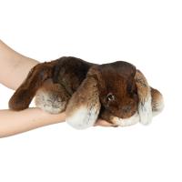 Фото мягкая игрушка собака из натурального меха юпи коричневый Holich Toys в разных ракурса