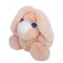 Фото №2 мягкая игрушка зайка морозко из меха кролика рекс персикового цвета 