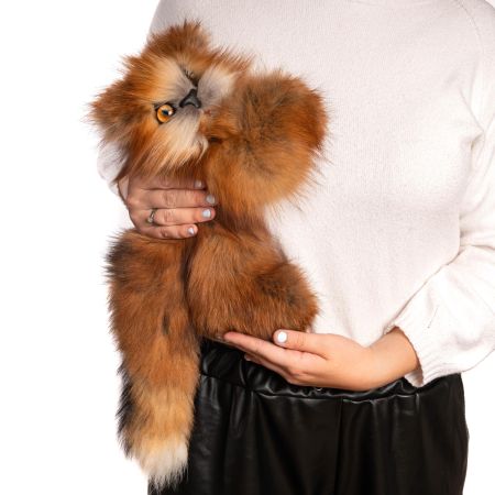 Мягкая Лиса Тедди игрушка из натурального меха лисы из натурального меха фото