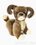 Картинка мягкая игрушка собака тедди из натурального меха соломенного цвета аслан Holich Toys в разных ракурса