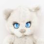 На фото мягкая игрушка котенок из натурального меха норки любомур серый Holich Toys в разных ракурса