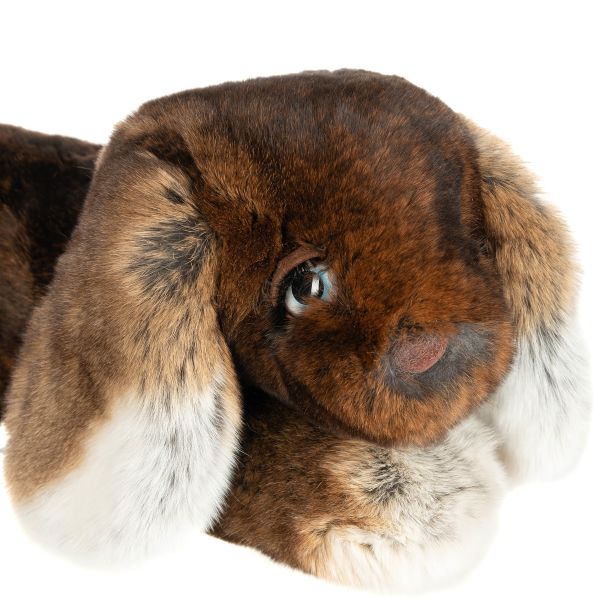 Картинка мягкая игрушка собака из натурального меха юпи коричневый Holich Toys в разных ракурса