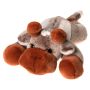 Фото большая игрушка бык из натурального меха кролика рекс Holich Toys в разных ракурса
