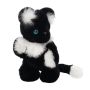На фото мягкая игрушка котенок из меха кролика рекс фиджи черный Holich Toys в разных ракурса
