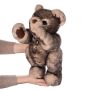 Фото мишка тедди ручной работы из натурального меха коричневый Holich Toys в разных ракурса