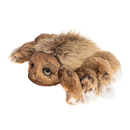 Картинка мягкая игрушка паук из натурального меха кролика рекс и песца константин бежевый Holich Toys в разных ракурса