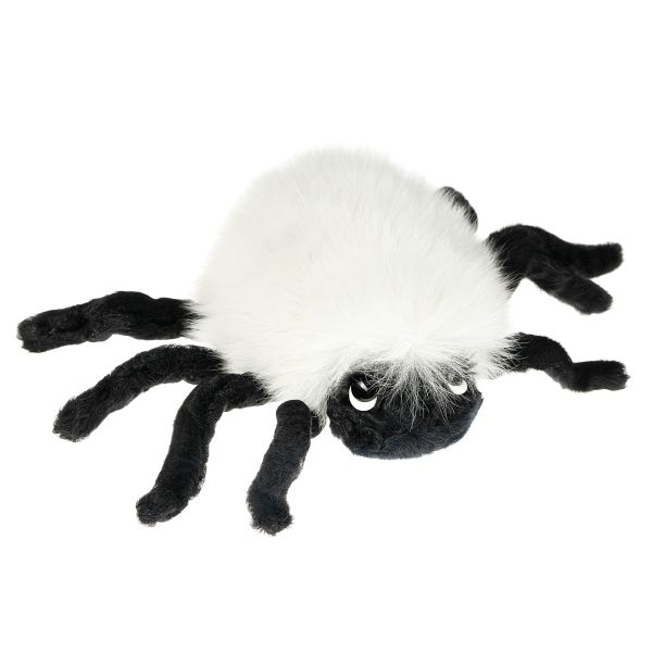 Картинка мягкая игрушка паук из натурального меха шанель белый Holich Toys в разных ракурса