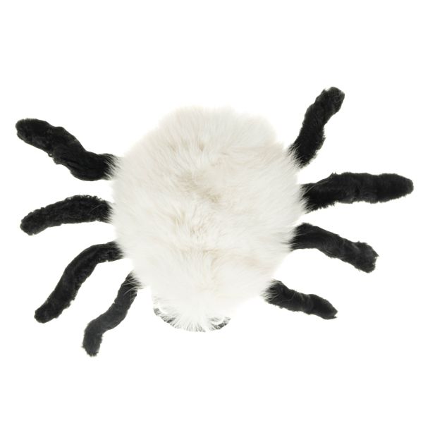 Картинка мягкая игрушка паук из натурального меха шанель белый Holich Toys в разных ракурса