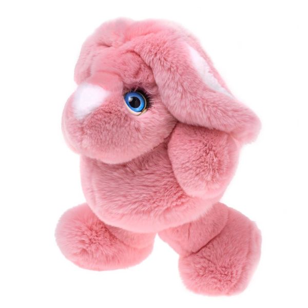 Фото №2 мягкая игрушка розовый зайка морозко из меха кролика рекс 