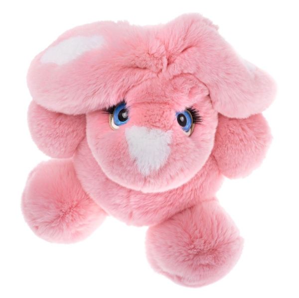Фото №2 мягкая игрушка розовый зайка морозко из меха кролика рекс 
