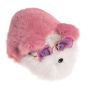 Фото детально Мягкая игрушка ежик из натурального меха кролика рекс розовый