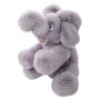 Мягкая игрушка слон из натурального меха кролика рекс лиловый детально