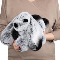 Фото мягкая игрушка зайка из натурального меха кролика рекс йогги 
