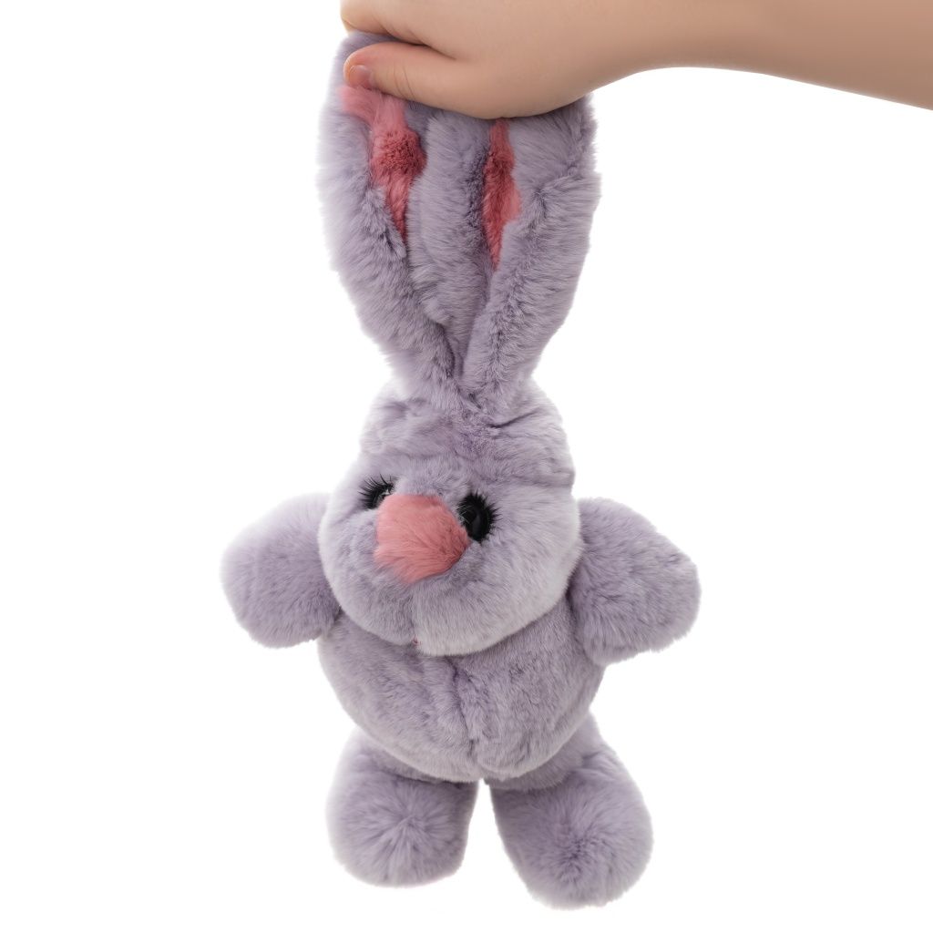 Мягкая игрушка заяц лиловый фото