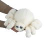 Картинка мягкая игрушка паук из натурального меха кролика рекс и песца константин белый Holich Toys в разных ракурса