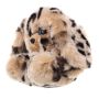 Мягкая игрушка зайчик из натурального меха Боня леопардовый картинка